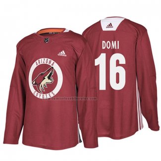 Camiseta Hockey Arizona Coyotes Max Domi New Season Practice Maroon