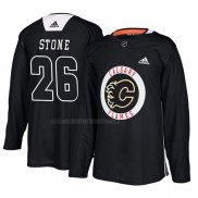 Camiseta Hockey Calgary Flames Michael Stone New Season Practice Negro