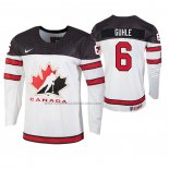 Camiseta Hockey Canada Kaiden Guhle 2019 Hlinka Gretzky Cup Blanco