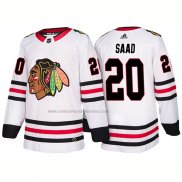 Camiseta Hockey Chicago Blackhawks Brandon Saad Segunda 2018 Blanco