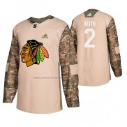 Camiseta Hockey Chicago Blackhawks Duncan Keith Veterans Day Camuflaje