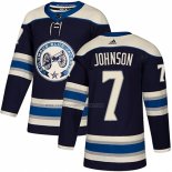 Camiseta Hockey Columbus Blue Jackets Jack Johnson Alterno Autentico Azul