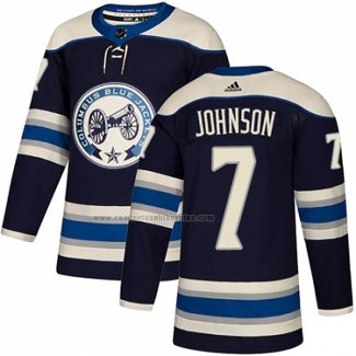 Camiseta Hockey Columbus Blue Jackets Jack Johnson Alterno Autentico Azul