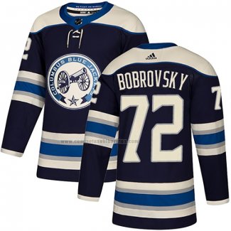 Camiseta Hockey Columbus Blue Jackets Sergei Bobrovsky Alterno Autentico Azul