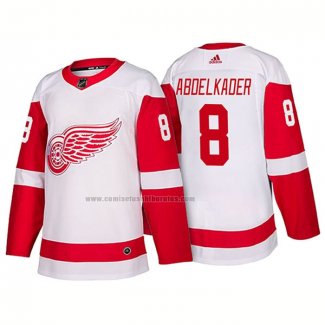 Camiseta Hockey Detroit Red Wings Justin Abdelkader New Outfitted 2018 Blanco