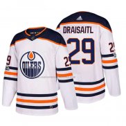 Camiseta Hockey Edmonton Oilers Leon Draisaitl 2018 Blanco