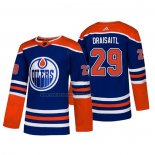 Camiseta Hockey Edmonton Oilers Leon Draisaitl Alterno Autentico Azul