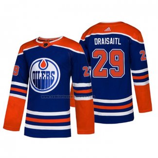 Camiseta Hockey Edmonton Oilers Leon Draisaitl Alterno Autentico Azul