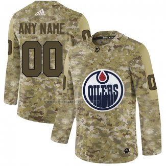 Camiseta Hockey Edmonton Oilers Personalizada 2019 Camuflaje