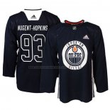 Camiseta Hockey Edmonton Oilers Ryan Nugent Hopkins New Season Practice Azul