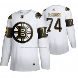 Camiseta Hockey Golden Edition Boston Bruins Jake Debrusk Limited Blanco