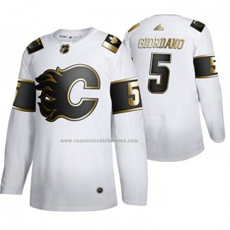 Camiseta Hockey Golden Edition Calgary Flames Mark Giordano Limited Blanco