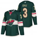 Camiseta Hockey Minnesota Wild Charlie Coyle Autentico Primera 2018 Verde