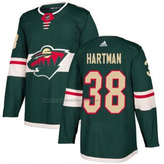 Camiseta Hockey Minnesota Wild Ryan Hartman Primera Autentico Verde