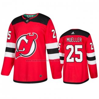 Camiseta Hockey New Jersey Devils Mirco Mueller Primera Autentico Rojo