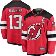 Camiseta Hockey New Jersey Devils Nico Hischier Primera Breakaway Rojo