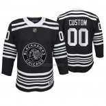 Camiseta Hockey Nino Chicago Blackhawks Personalizada Premier Alterno Negro