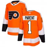 Camiseta Hockey Philadelphia Flyers Bernie Parent Primera Autentico Naranja