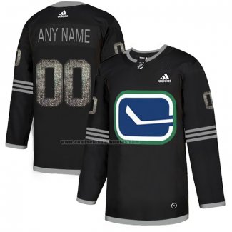 Camiseta Hockey Vancouver Canucks Black Shadow Negro Personalizada