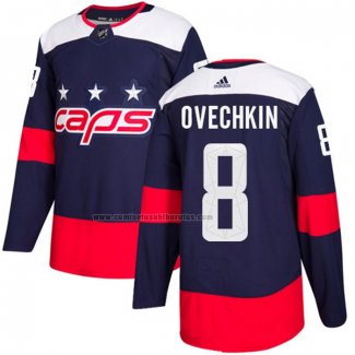 Camiseta Hockey Washington Capitals Alex Ovechkin Autentico 2018 Stadium Series Azul