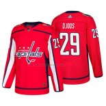 Camiseta Hockey Washington Capitals Christian Djoos Primera Autentico Jugador Rojo