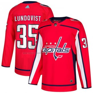 Camiseta Hockey Washington Capitals Henrik Lundqvist Primera Autentico Rojo