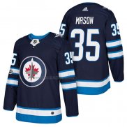 Camiseta Hockey Winnipeg Jets Steve Mason Autentico Primera 2018 Azul