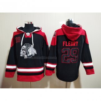 Sudaderas con Capucha Chicago Blackhawks Marc-Andrew Fleury Negro