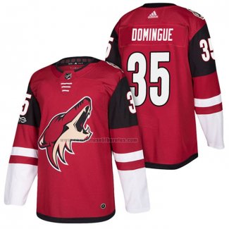 Camiseta Hockey Arizona Coyotes Louis Domingue Primera Autentico 2018 Rojo