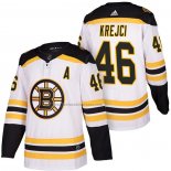 Camiseta Hockey Boston Bruins David Krejci 2018 Segunda Autentico Blanco