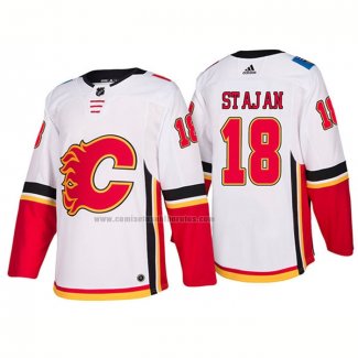 Camiseta Hockey Calgary Flames Matt Stajan Segunda Premier 2017-2018 Blanco