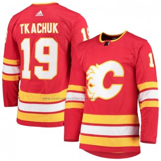 Camiseta Hockey Calgary Flames Matthew Tkachuk Primera Autentico Rojo