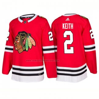 Camiseta Hockey Chicago Blackhawks Duncan Keith Primera 2018 Rojo