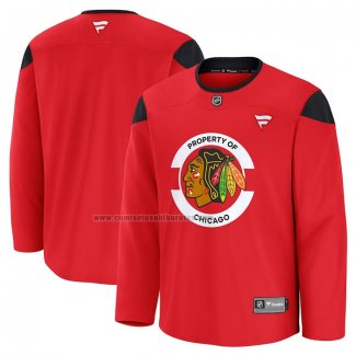 Camiseta Hockey Chicago Blackhawks Practice Rojo