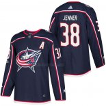 Camiseta Hockey Columbus Blue Jackets Boone Jenner Autentico Primera 2018 Azul