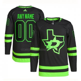 Camiseta Hockey Dallas Stars Personalizada Alterno Negro