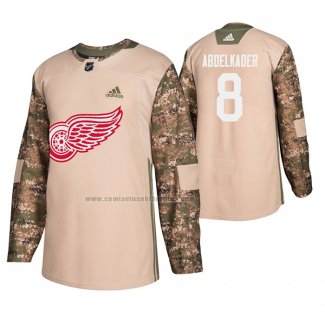 Camiseta Hockey Detroit Red Wings Justin Abdelkader Veterans Day Camuflaje