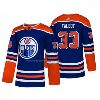 Camiseta Hockey Edmonton Oilers Cam Talbot Alterno Autentico Azul