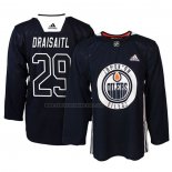 Camiseta Hockey Edmonton Oilers Leon Draisaitl New Season Practice Azul