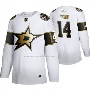 Camiseta Hockey Golden Edition Dallas Stars Jamie Benn Limited Blanco