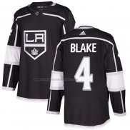 Camiseta Hockey Los Angeles Kings Rob Blake Primera Autentico Negro