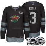 Camiseta Hockey Minnesota Wild Charlie Coyle 1917-2017 100th Aniversario Negro