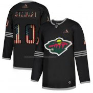 Camiseta Hockey Minnesota Wild Stewart 2020 USA Flag Negro