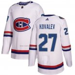 Camiseta Hockey Montreal Canadiens Alexei Kovalev Autentico 2017 100 Classic Blanco