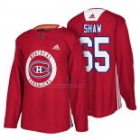 Camiseta Hockey Montreal Canadiens Andrew Shaw New Season Practice Rojo