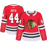 Camiseta Hockey Mujer Chicago Blackhawks Jan Rutta Autentico Jugador Rojo