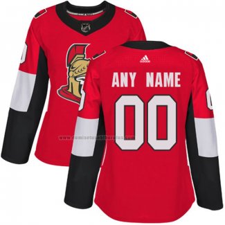 Camiseta Hockey Mujer Ottawa Senators Personalizada Primera Rojo