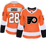 Camiseta Hockey Mujer Philadelphia Flyers Claude Giroux Autentico Jugador Naranja