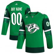 Camiseta Hockey Nashville Predators 2023 St. Patrick's Day Autentico Verde