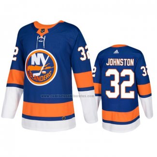 Camiseta Hockey New York Islanders Ross Johnston Primera Autentico Azul